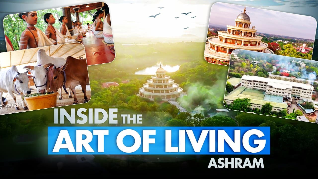 Still from “The Untold Story of The Art of Living International Centre, Bangalore | Virtual Tour | English”, The Art of Living’s own video