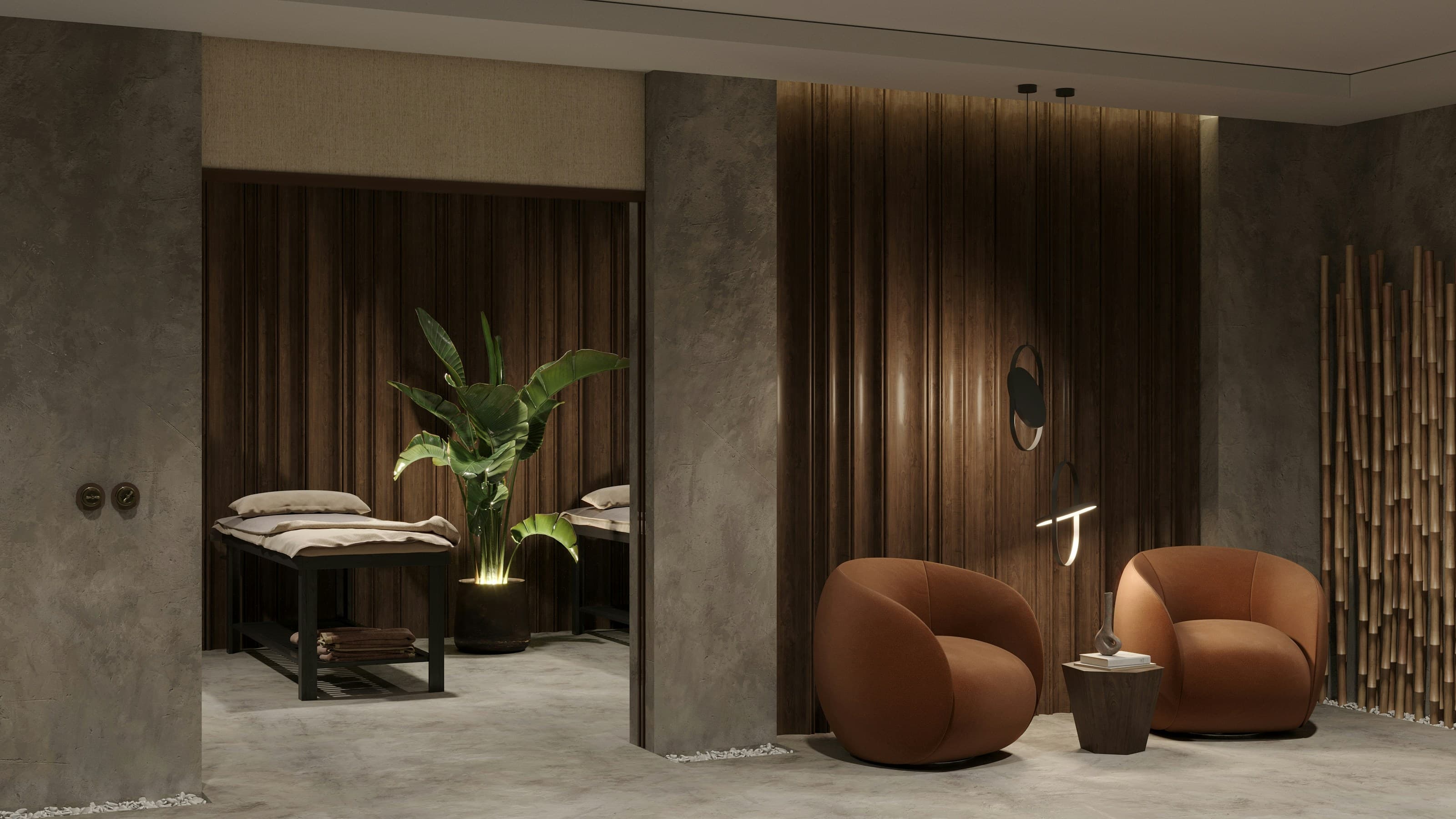 Quiet spa relaxation lounge