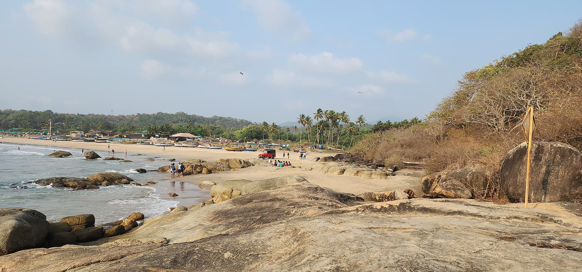 Agonda beach, where the school is