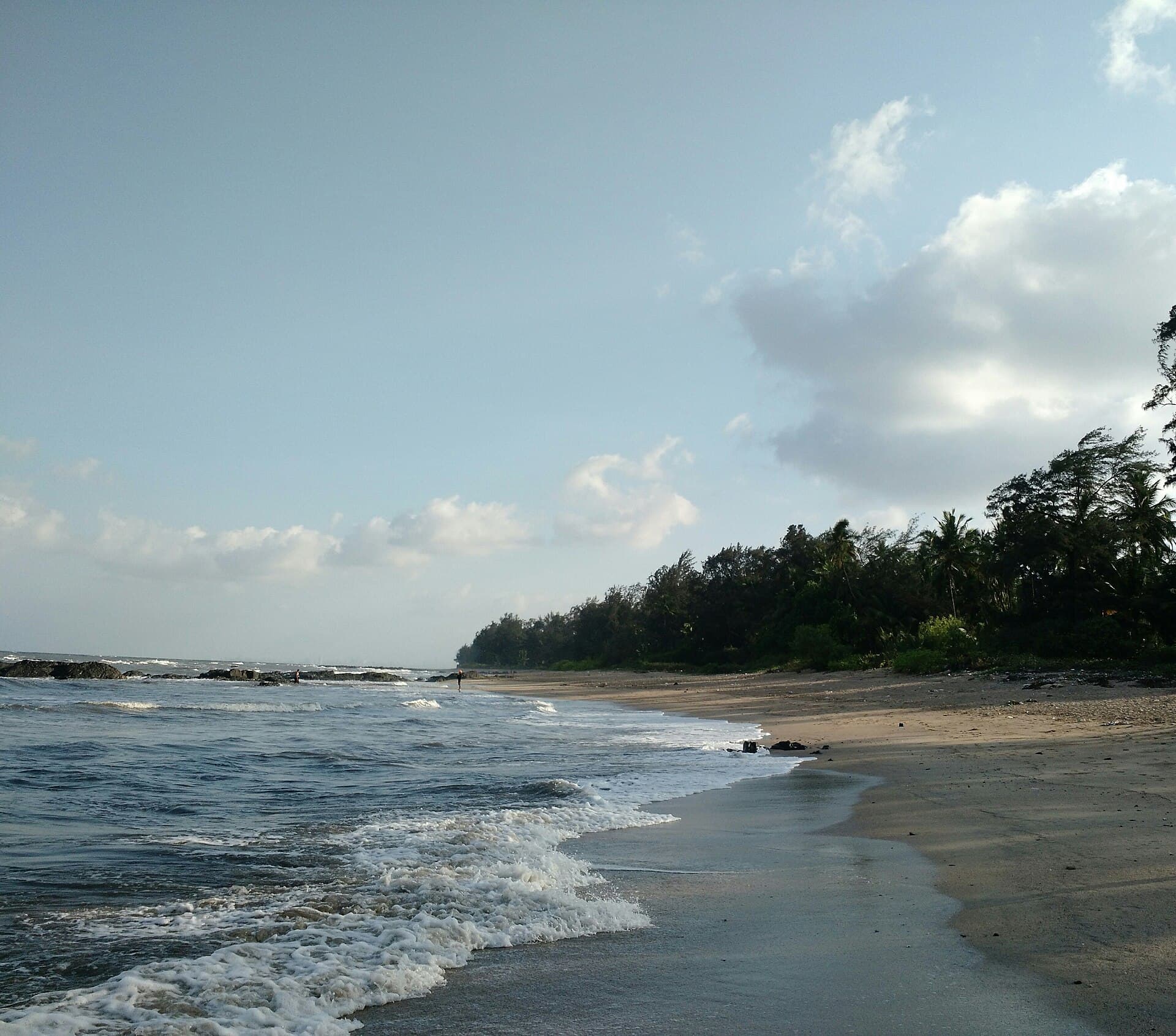 Kihim beach before sunrise; the retreat centre is close to this beach