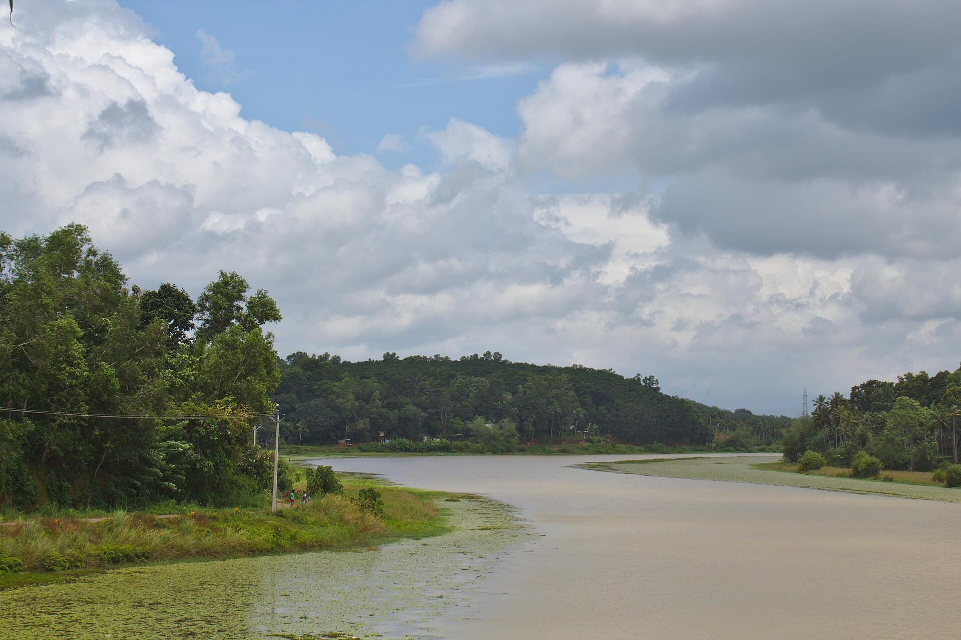 The Karamana river near Aruvikkara dam, a few kilometres from the centre
