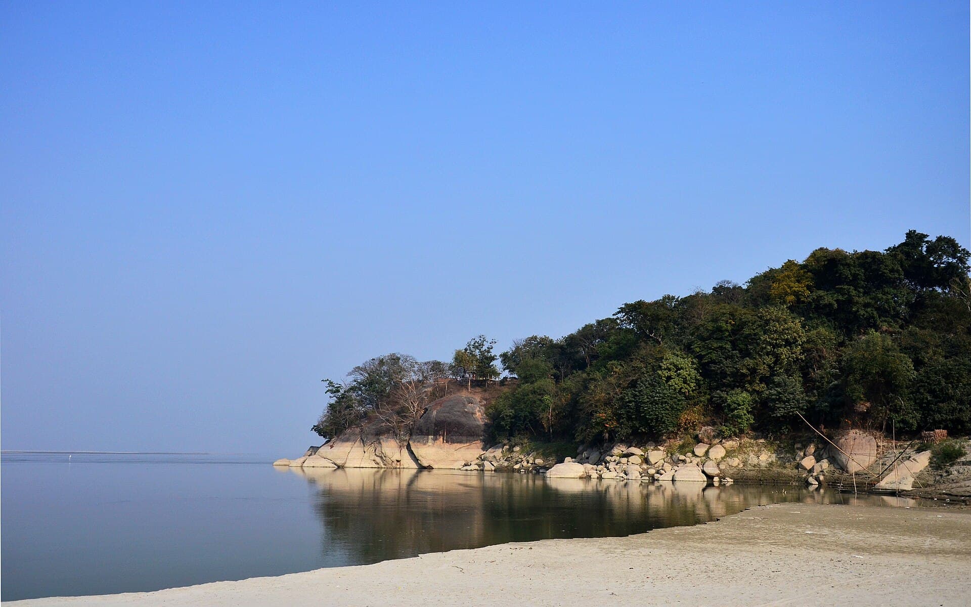 Brahmaputra riverbank near Mayong, Assam