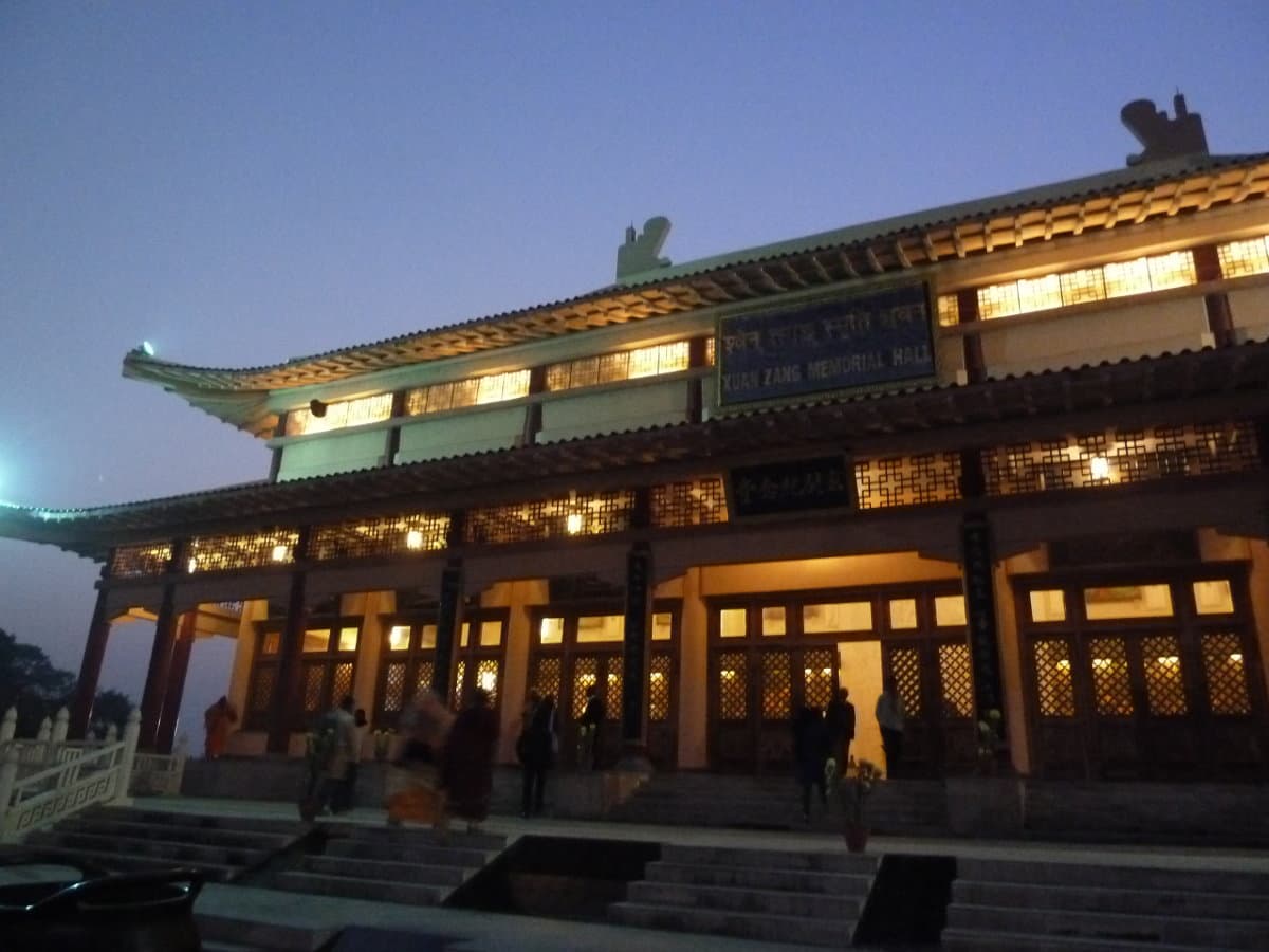 Another view of the Xuanzang Memorial Hall beside the centre's campus