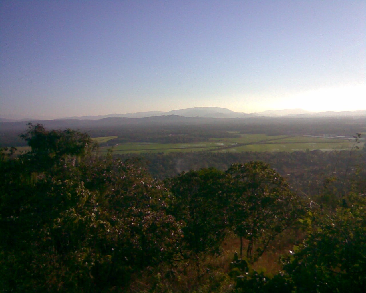 View from Vilangan hill, whose slopes the hospital campus sits on