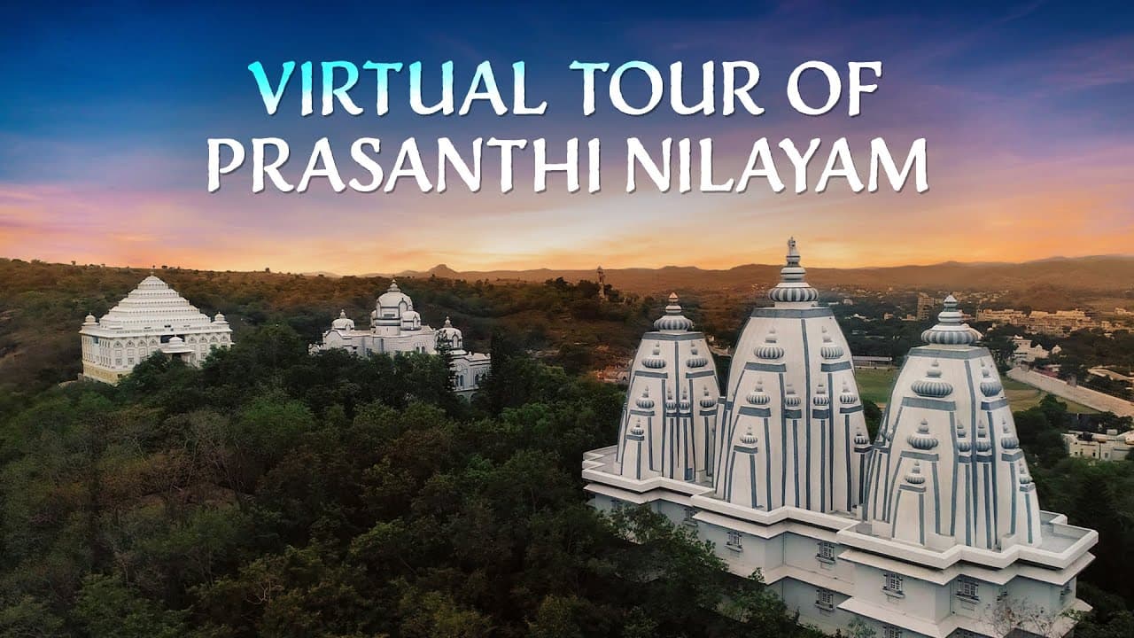 Still from “A Virtual Tour of Prasanthi Nilayam | Puttaparthi”, Sri Sathya Sai Official’s own video